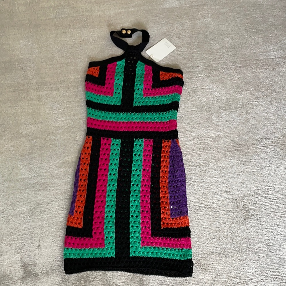 NEW BALMAIN crochet dress